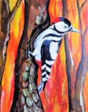 39 - Frank Rabin 'Woodpecker' Acrylic.JPG